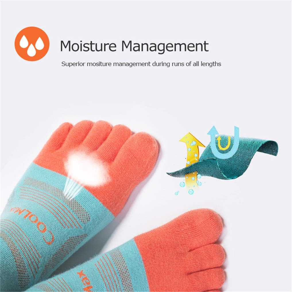 AONIJIE 3 Pair Sports Socks Multicolor Athletic Five Toe Socks for Men Women Running Hiking Basketball