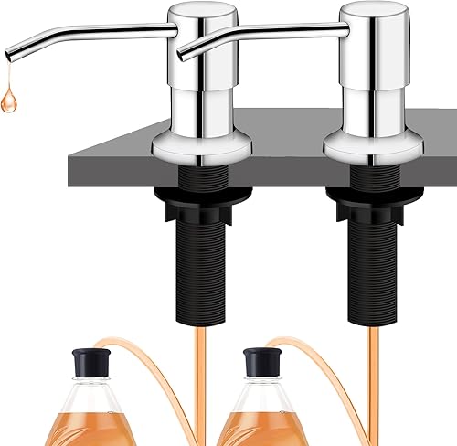 Miniatura 10 de Dispensador de jabón para fregadero, dispensador de jabón para fregadero Kichen, kit de tubo de extensión de 47 pulgadas, bomba dispensadora de