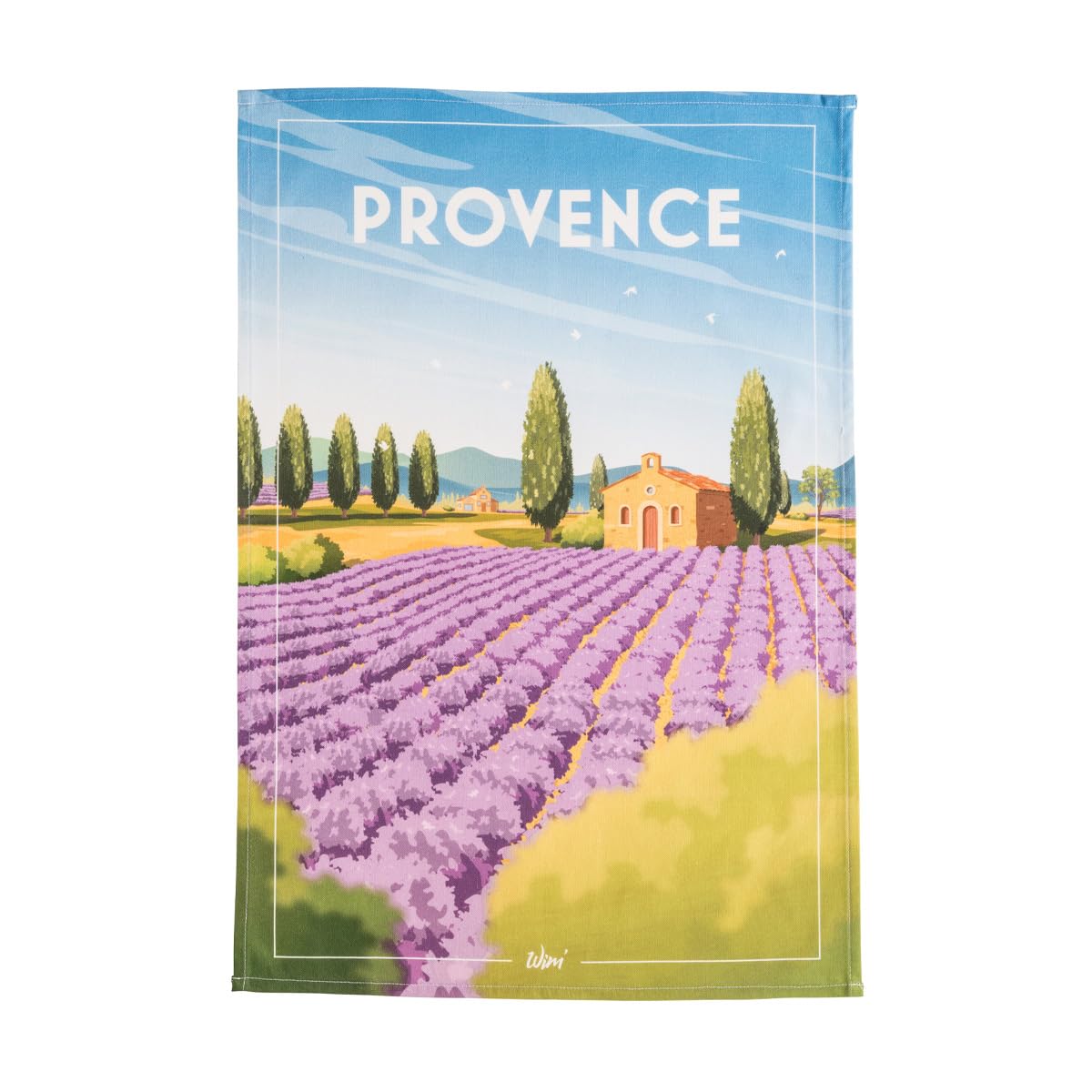 Coucke Provence Printed Cotton Tea Towel, Wim 50 X 75 Cm
