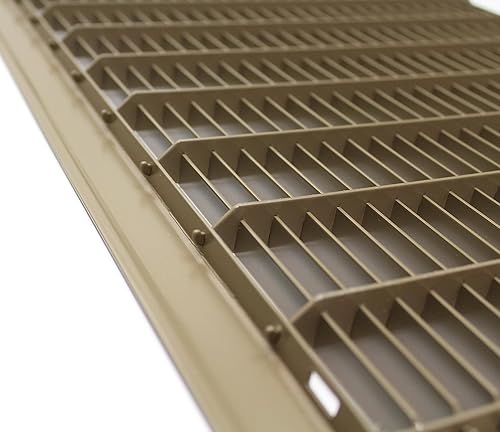 Miniatura 16 de HVAC Premium 4" X 30" or 30" X 4" Heavy Duty Walkable Floor Grille - Fixed Blades Air Grille - Brown [Outer Dimensions: 5.75 X 31.75]