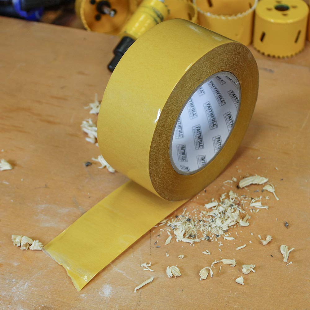 DIYEAH Heavy Duty Yellow Packing Tape - 6 Rolls Double Sided Adhesive, Water Resistant For Moving & Shipping