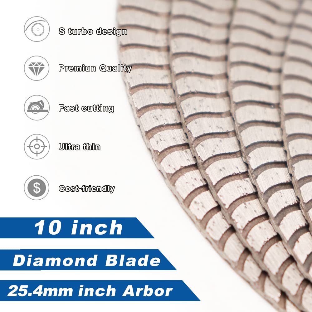 HIGHDRIL Diamentowa tarcza tnąca 250 mm, super cienkie cięcie do betonu, granitu, kamienia naturalnego, cegły, cięcia na sucho
