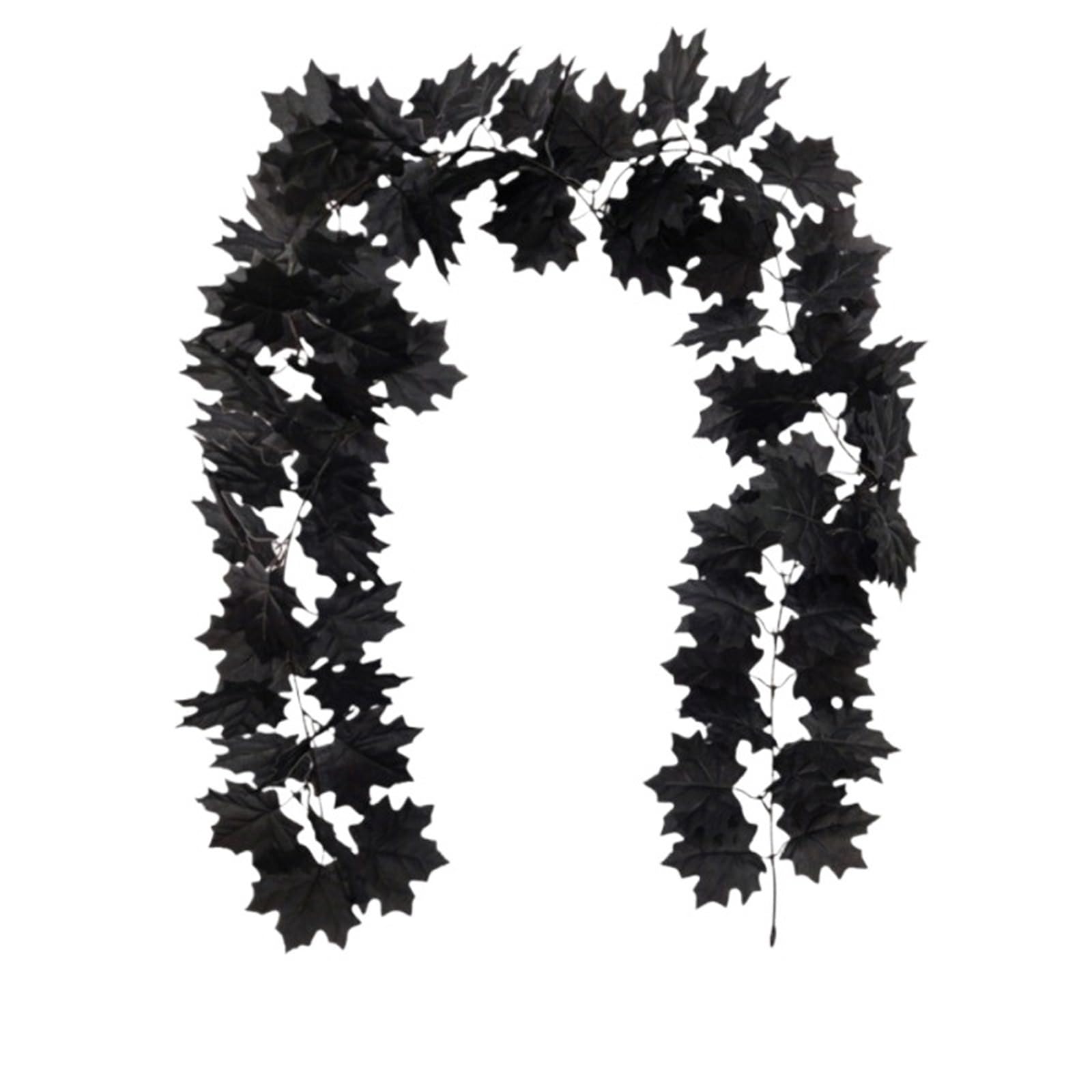 Vite artificiale a foglia 1/2 pezzi di vite artificiale in rattan nero con foglia d'acero, 180 cm, da appendere alla parete, ghirlanda fiori finti for interni(1PC)