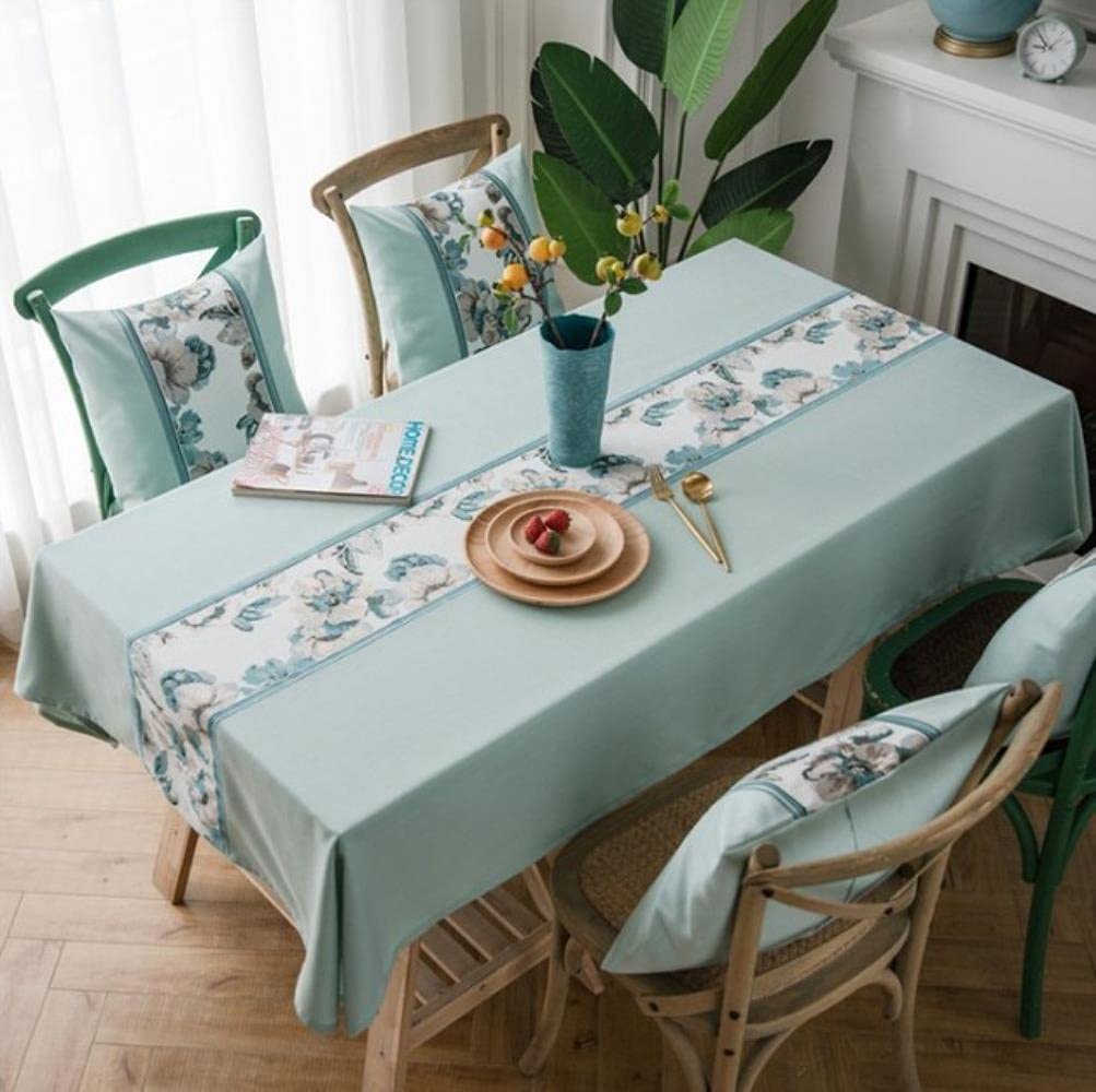 Fiore del ricamo Tovaglia di lino Decorativa Con Nappa Impermeabile Oilproof Addensare Rettangolare Wedding Dining Tea Table Cloth