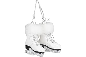 RAZ Imports Fur Trim Skates Ornament
