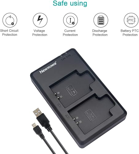 Miniatura 5 de Newmowa Batería NB-11L/11LH (paquete de 2) y kit de cargador USB dual para Canon NB-11L/11LH y Canon PowerShot A2300 es, A2400 es, A2500, A2600,