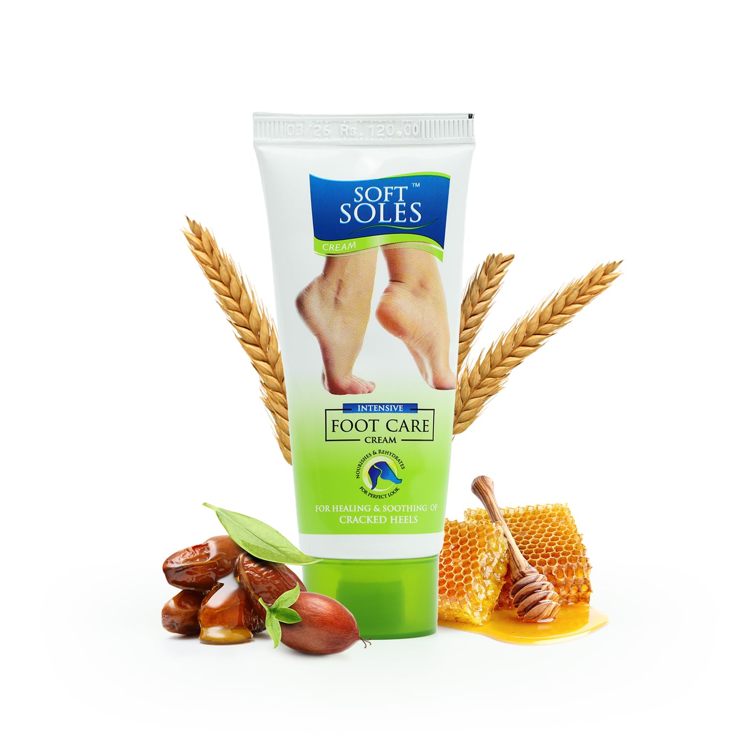 Soft Soles Intensive Care Foot Cream for Cracked Heels | Foot Cream for dry & cracked Feet | Deep Hydration & Repair with Natural Ingredients | Crack Heal repair cream - 30g