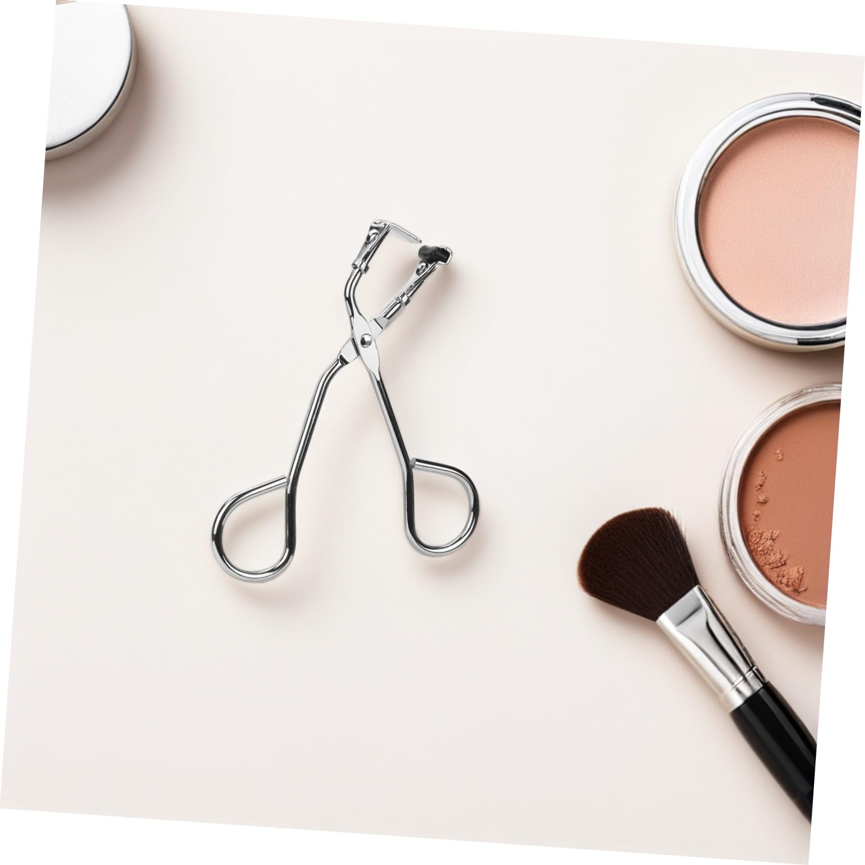 Wimpernzange aus Edelstahl Gebogener Wimpernformer Praktisches Make Up Tool für Verschiedene Augenformen Silberner Wimpernclip für Frauen Beauty Personal Care