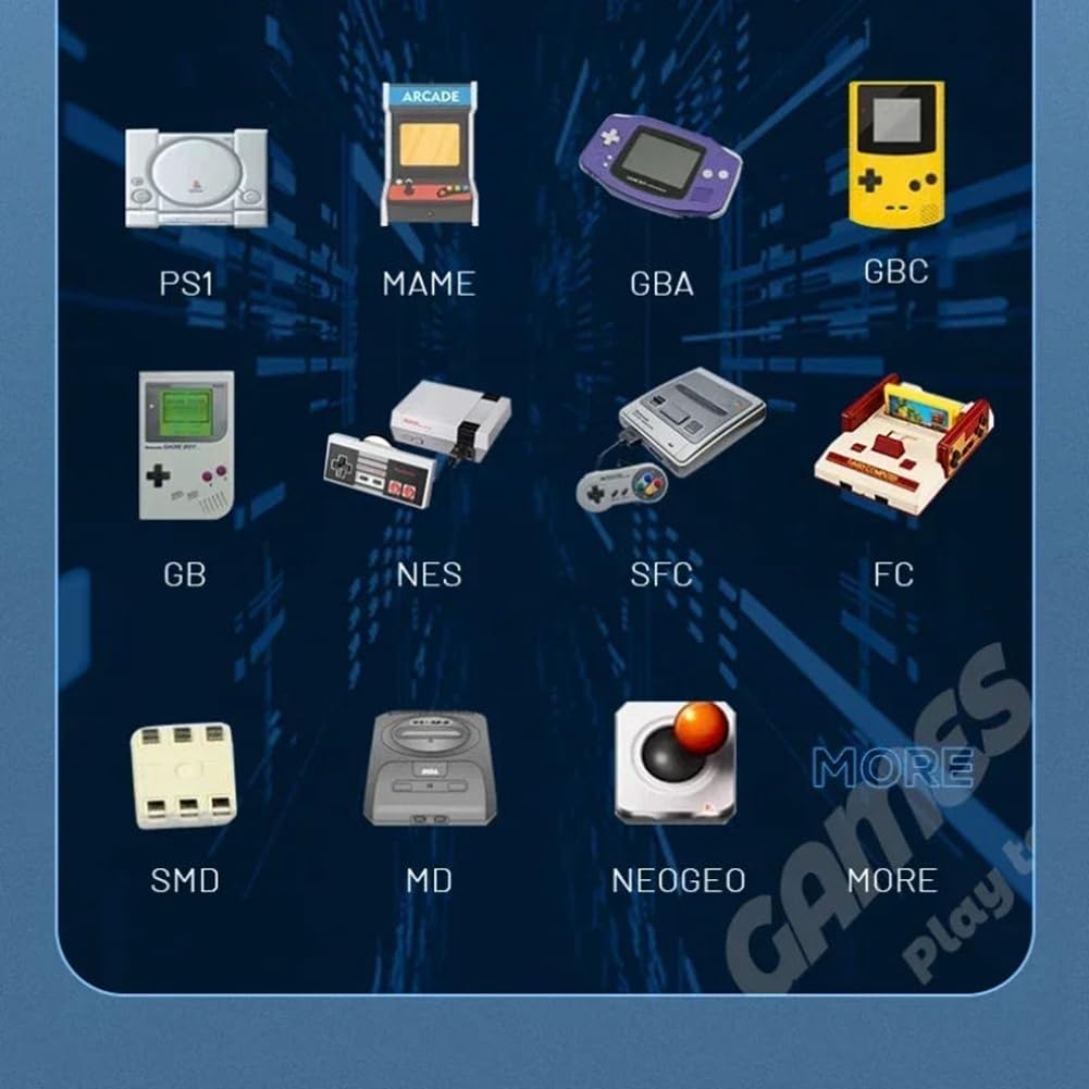 CONFUSE Consola de Videojuegos PortáTil de Bolsillo 8G 2000+Games Project X Pantalla IPS de 4,3 Pulgadas Compatible con Juegos PS1 EstéReo con Altavoz Dual