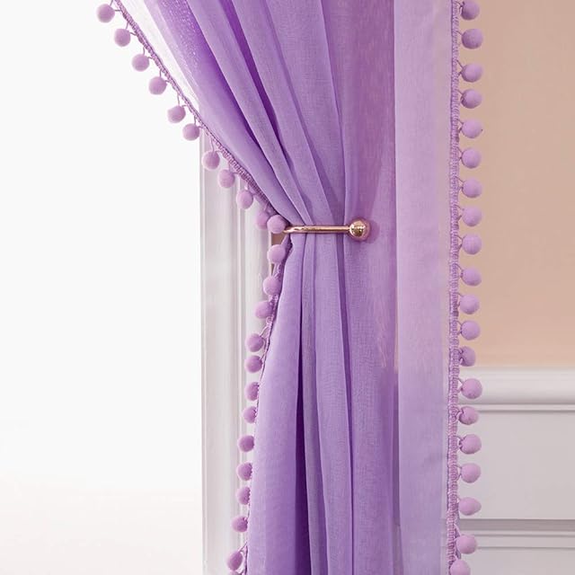 MIULEE 2 Panels Sheer Curtains Voile Transparent Curtains Voile Bedroom Ultra Soft Voile Kid Windows Balcony Decor Living Room Grommet Top 55inches Wx88inches L 140cmx225cm Green