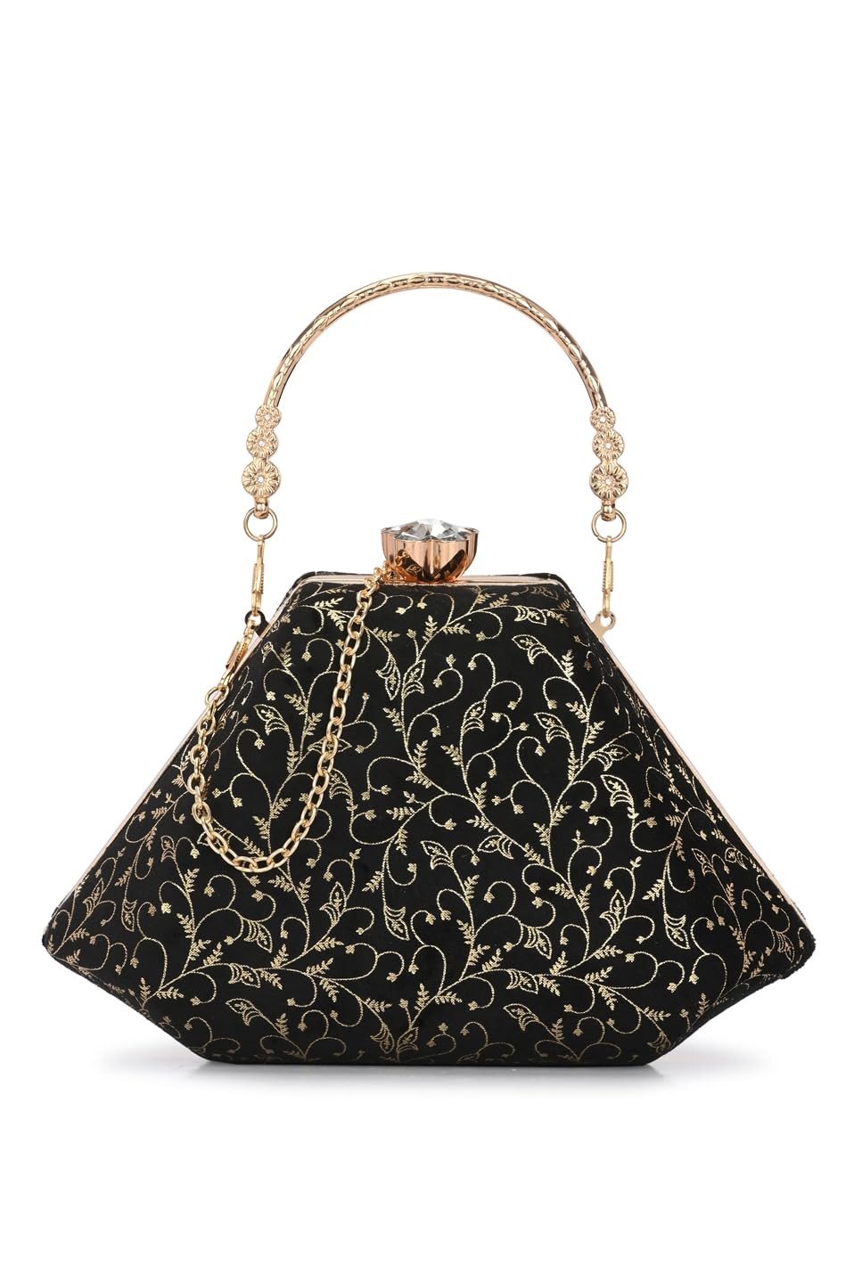 Handicraft Hand Embroidered Box Clutch Bag Purse for Bridal, Casual, Wedding Bag for Women & Girls-image-22