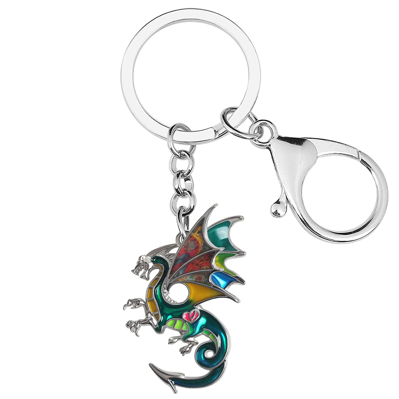 DALANE Emaille Legierung Neuheit Drache Schlüsselanhänger Dinosaurier Schlüsselanbund Mode Schmuck für Damen Mädchen Geschenke