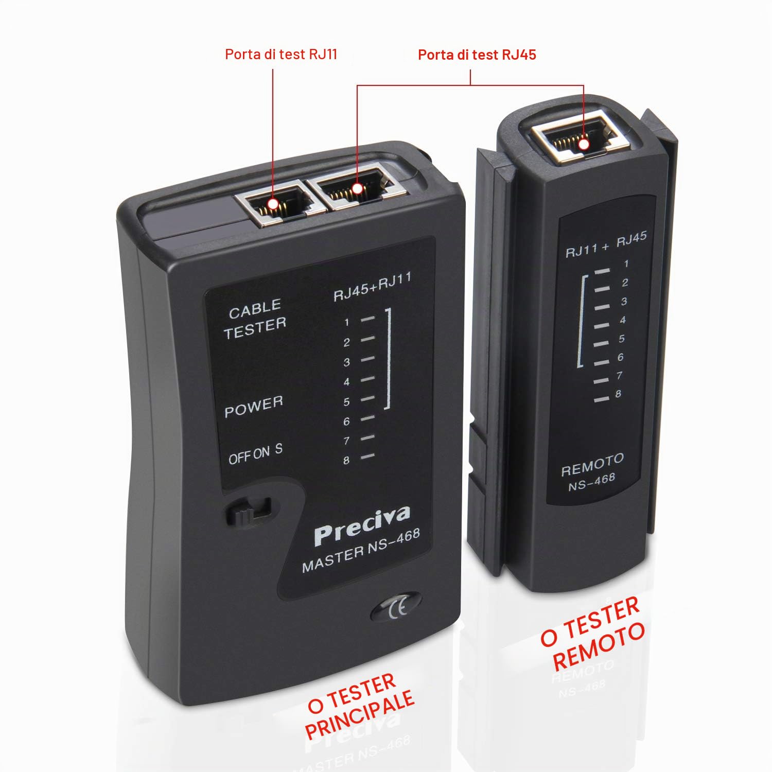 Preciva RJ45 RJ11 Kit di Rete Professionale 97 in 1 Crimpatrice Cavi Ethernet LAN Tester