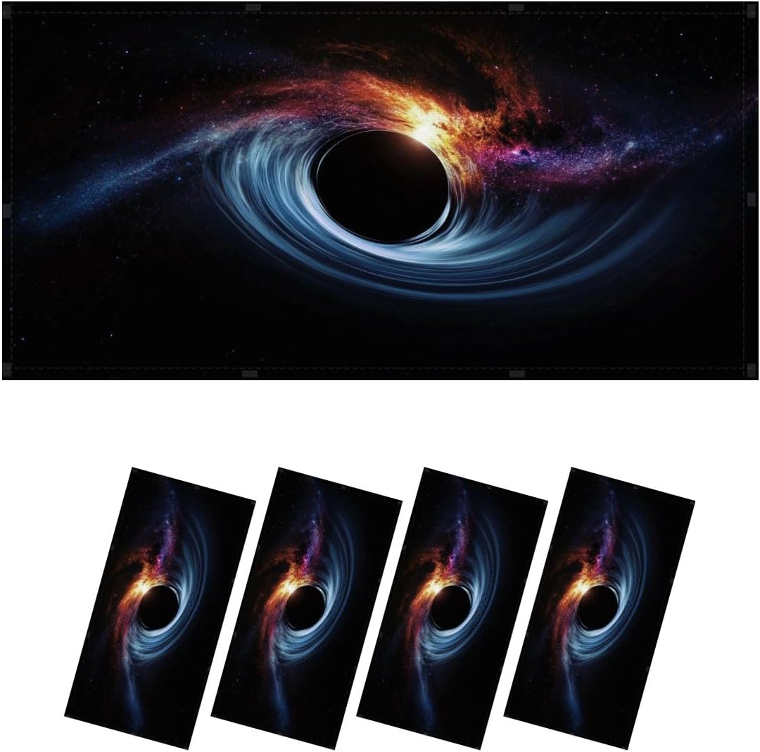 Fluorescent Light Covers for Ceiling Lights 3D animation largest known supermassive black fiction Colorful Easy to Install Magnetic Light Filter for Classroom Office Hospitals School Home Decor