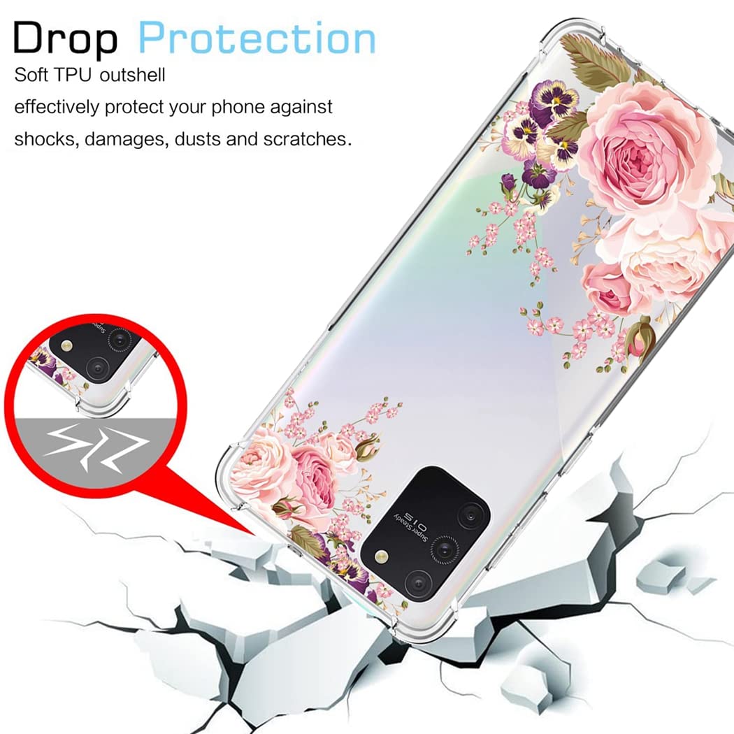 Cover per Galaxy S10 Lite, Cover carina per SM-G770F Trasparente con bordi flessibili in TPU gomma morbida e silicone Custodia per Samsung Galaxy S10 Lite Rosa