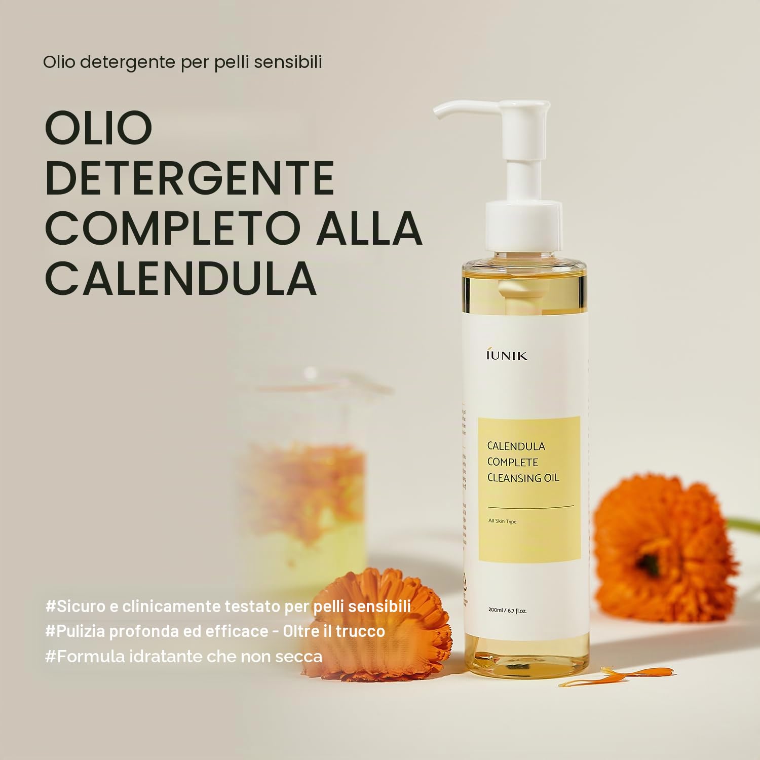 IUNIK Calendula Complete Cleansing Oil (200 ml)