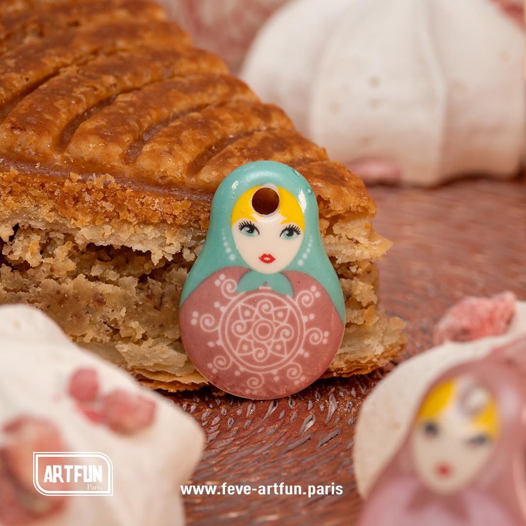 ARTFUN Coffret de FEVES Galette des Rois Porcelaine Matriochka pour Une Epiphanie Premium