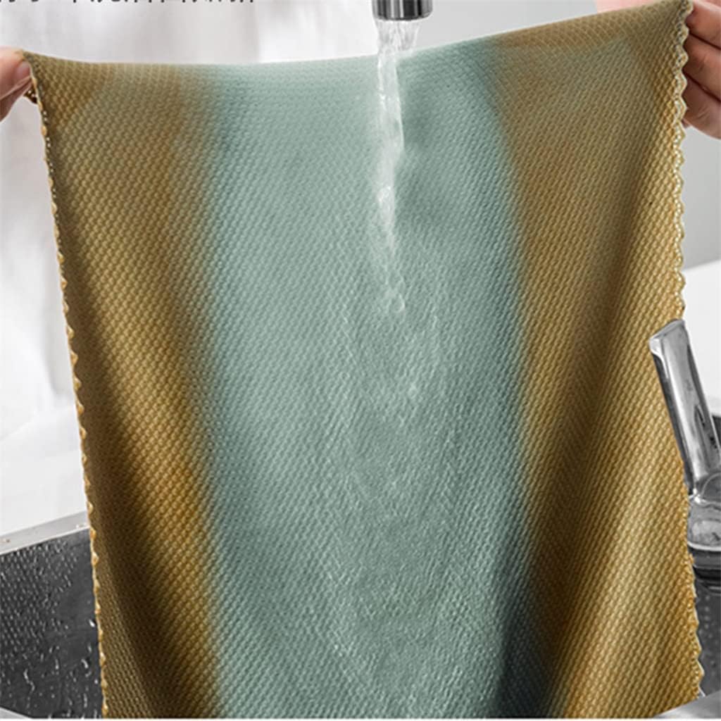 5-Pack Kitchen Sassafras Hand Towel rag Fish Scale Wipes Household dishwashing