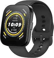 Relógio Inteligente Amazfit Bip 5 46mm A2215 GPS, Chamadas Bluetooth, Bateria de 10 dias, Tela ultra grande, Rastreamento de passos, Alexa Built-In, AI Fitness App (Black)