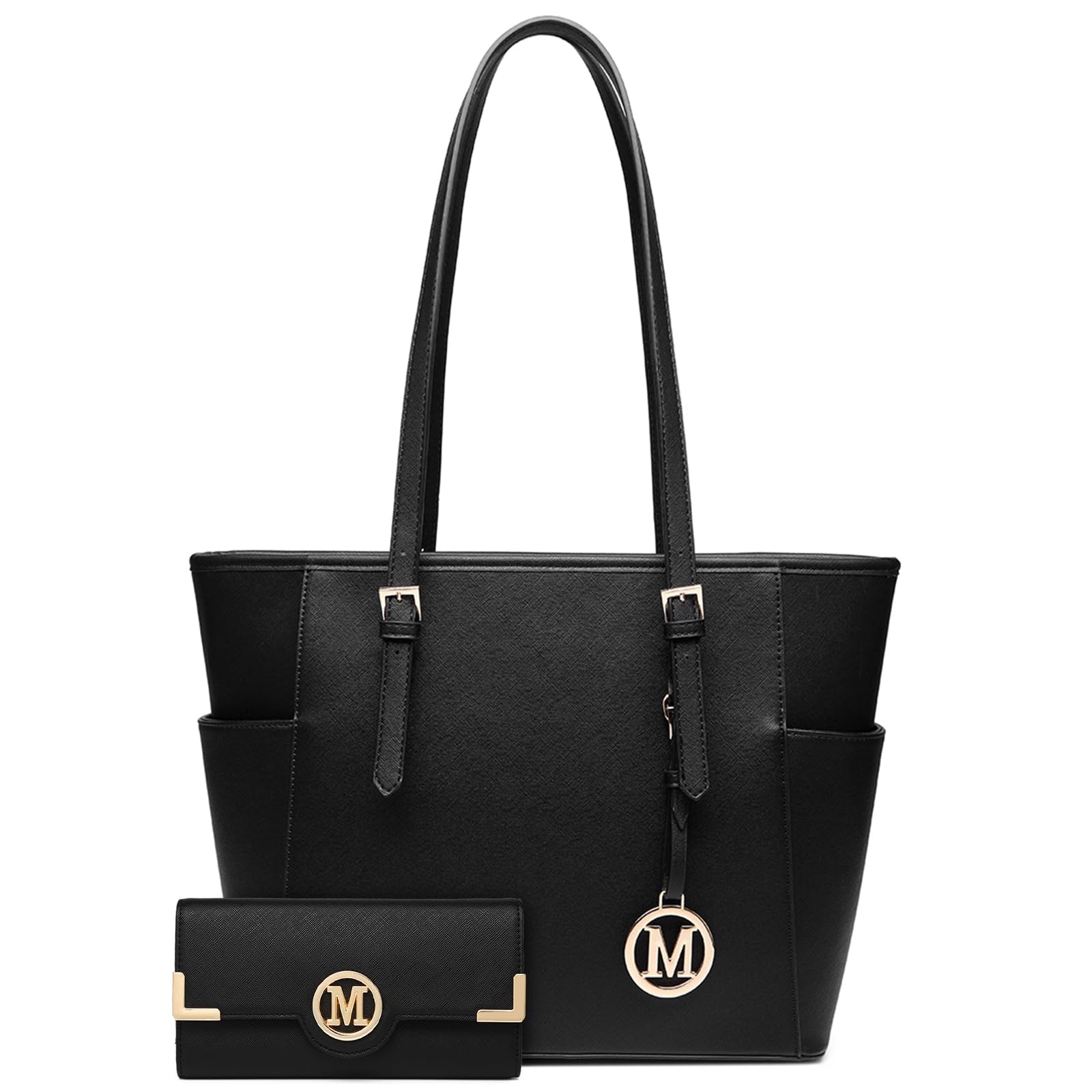 Miss Lulu Damen Shopper Große Elegante Schultertasche mit Reißverschluss