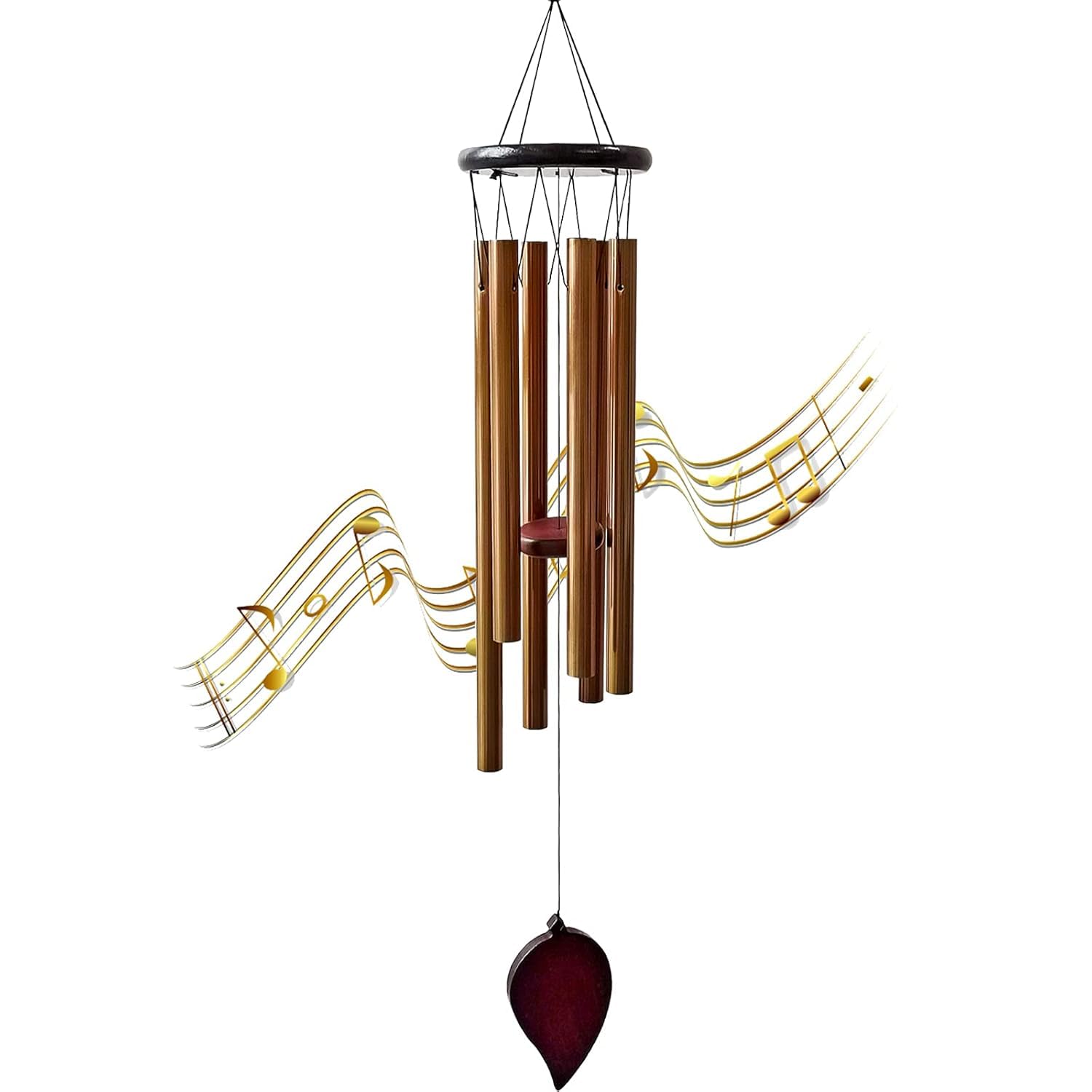 WindWarrior Wind Chimes for Outside, 30 Inch 6 Rustproof Aluminum Tubes Large Deep Tone Wind Chimes, Perfect for Patio, Porch, Garden, or Backyard-image-8
