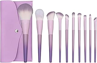 メイクブラシセット 10本化粧ブラシ 高級繊維毛 柔らかい 肌に優しい 化粧筆セット 敏感肌向け レザーケース付き 収納