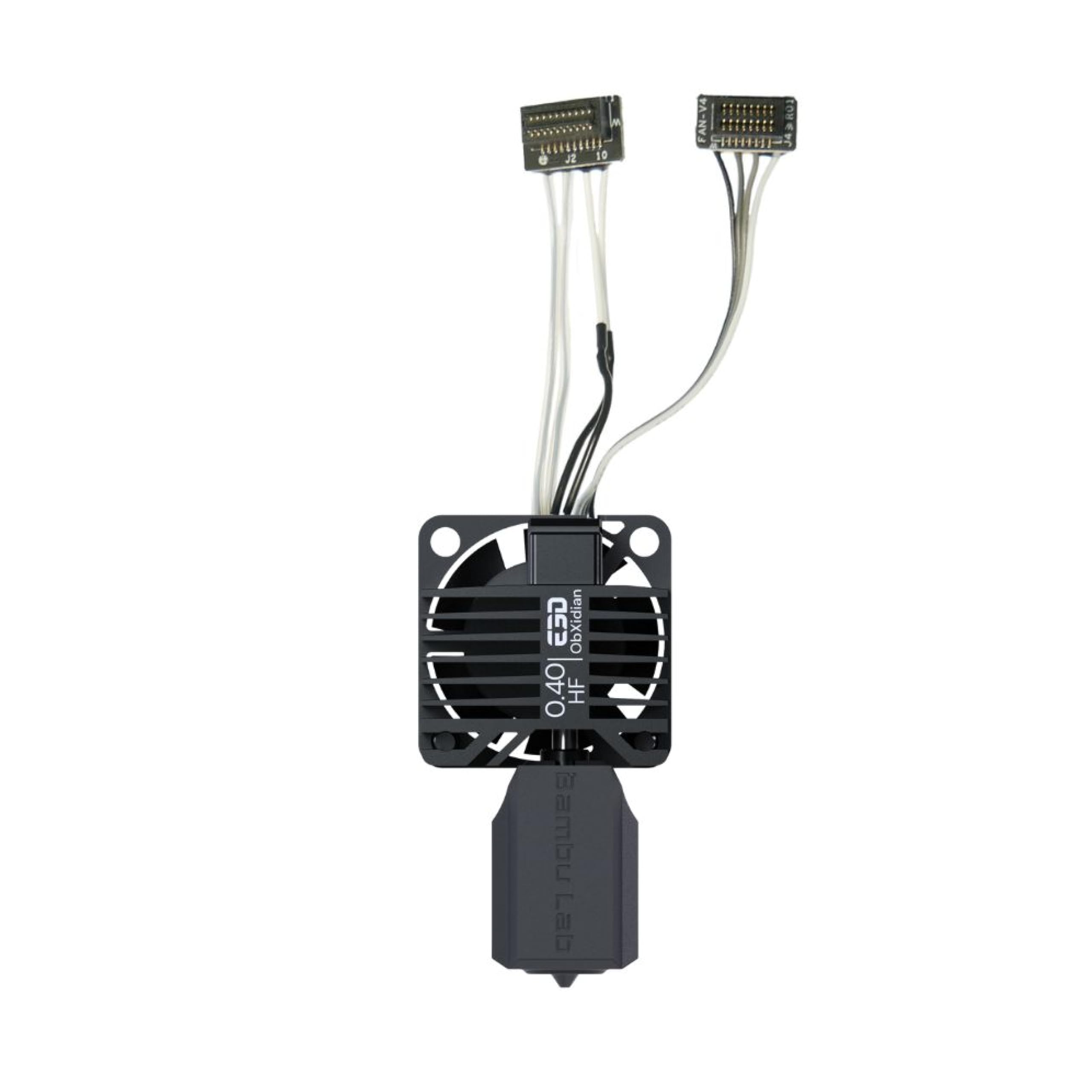 – High Flow ObXidian™ Bambu Lab X1 Carbon (0.4mm) Complete HotEnd, 60% Increased Flow Rate, Smooth 3D Printing, Ideal for Fiber-Filled Filaments, Bambu Approved