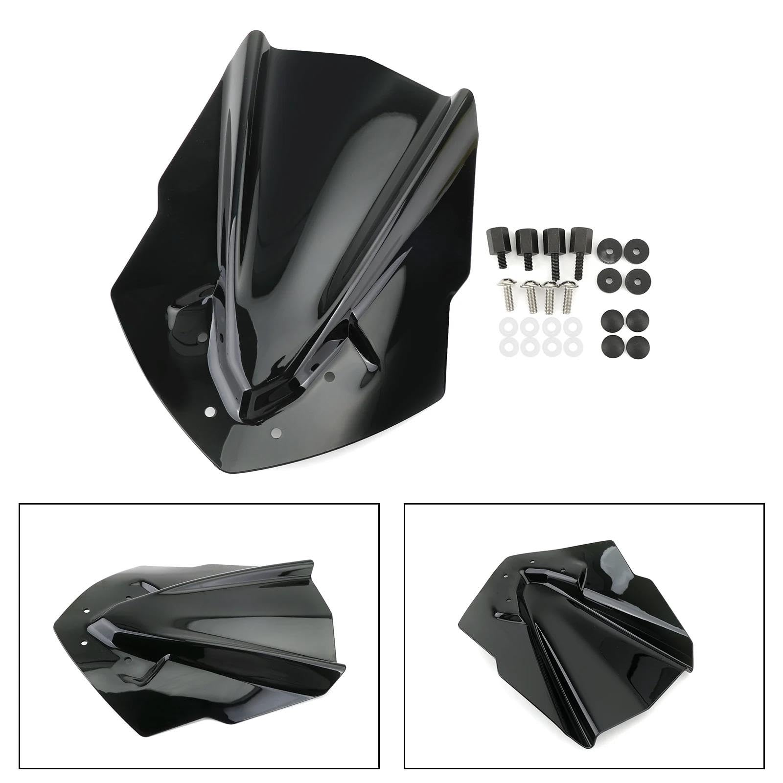 Dla YAMAHA MT125 2015 2016 2017 2018 2019 Szyba Przednia Motocykla WindScreen Deflektor Przedniej Szyby Motocykla(Beżowy)