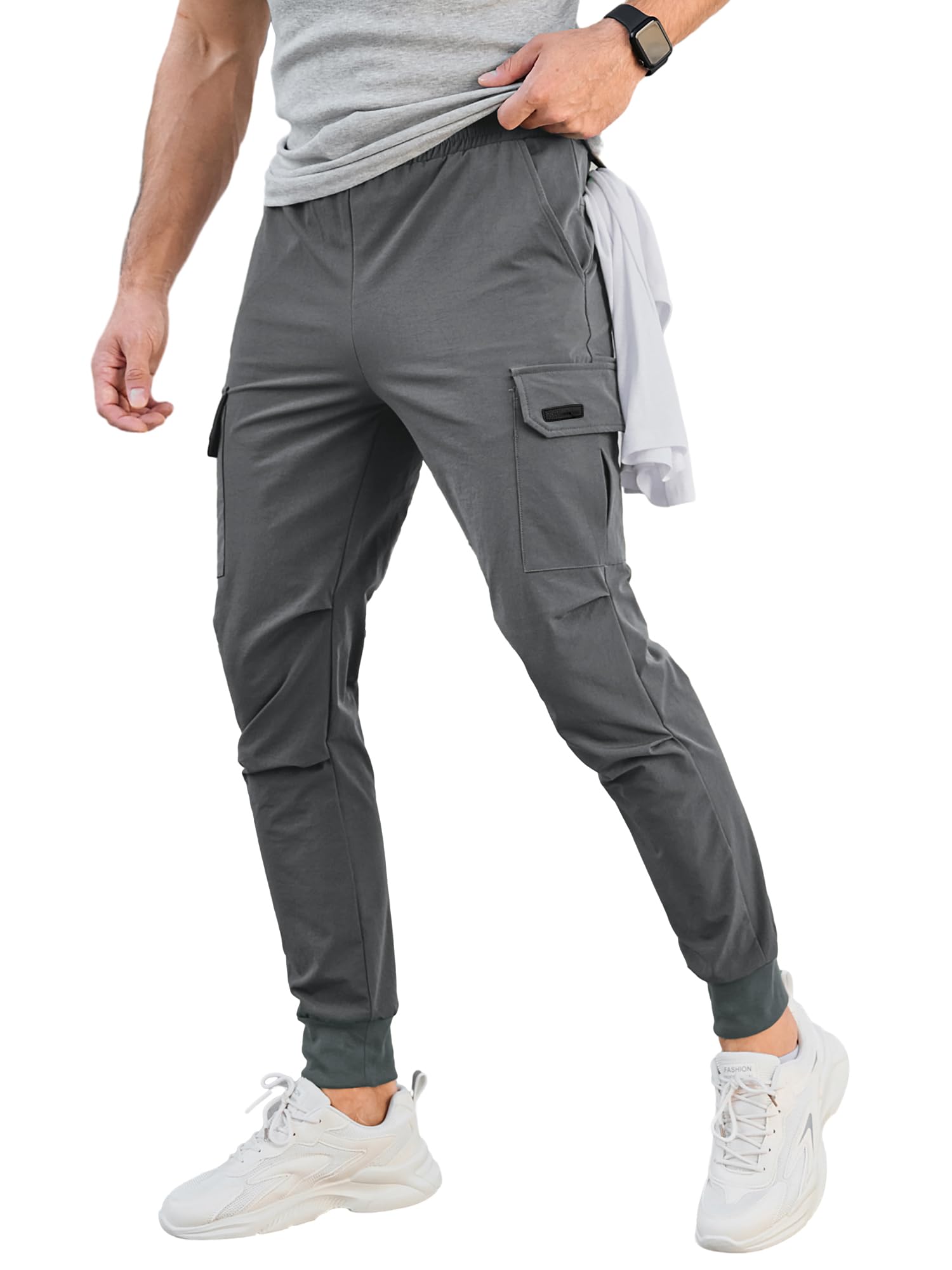 Men's Slim Fit Stretch Casual Cargo Joggers