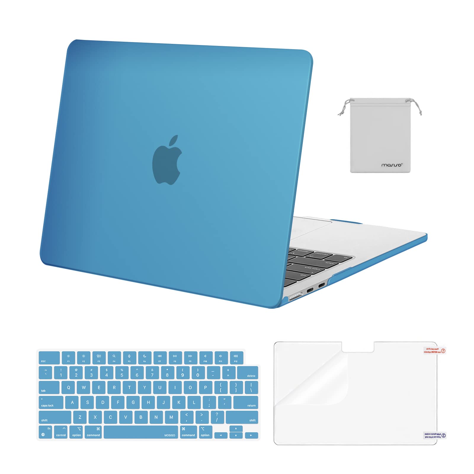 MOSISO Compatible with MacBook Air 13 inch Case M5 2026 M4 2025 M3 M2 2024-2022 A3449 A3240 A3113 A2681,Hard Shell&Keyboard Cover&Screen Film&Pouch for MacBook Air 13.6 inch Case, Crystal Clear — view 20