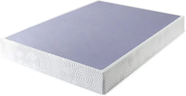 ZINUS Metal Box Spring with Wood Slats, 9 Inch Mattress Foundation, Sturdy Steel Structure, Easy Assembly, Queen
