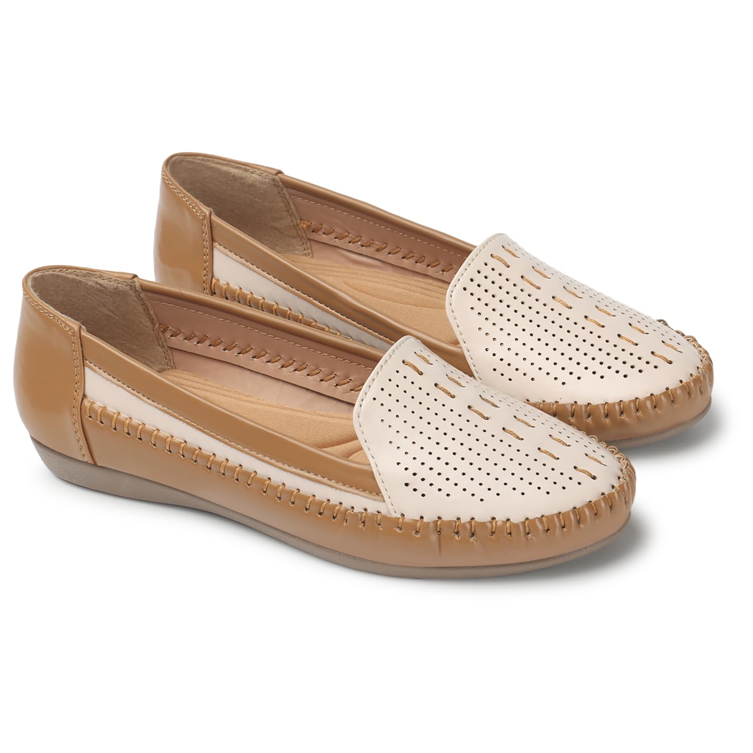 Elegant feet Fashionable, Soft & Comfortable Daily Use Casual Flat Bellies (545) Beige (B0C7N3CCT3) Amazon Price History, Amazon Price Tracker