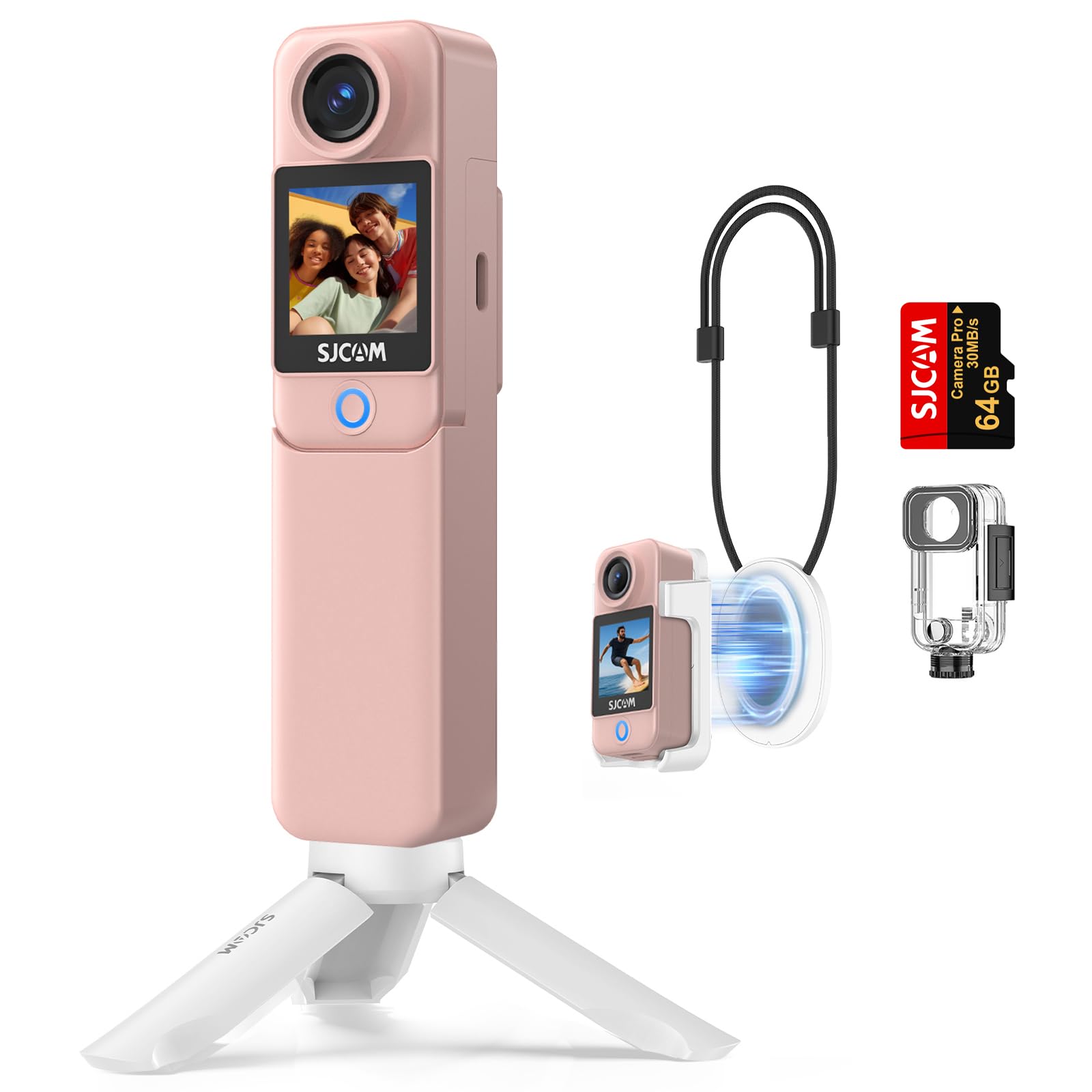 Amazon | SJCAM C300 4K vlogカメラ C300 Pocket 64GBカード｜防水30M