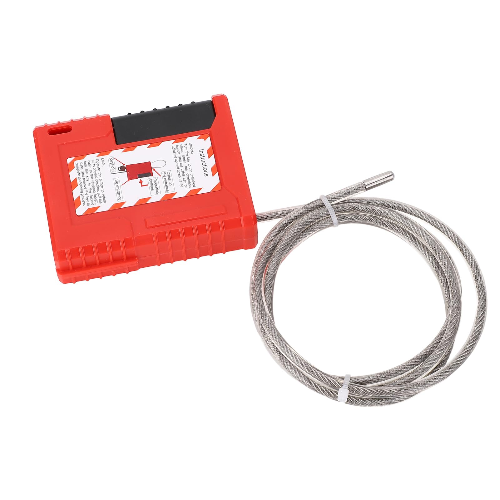 Blokada Kablowa Sonew Lockout Tagout, Kłódka Bezpieczeństwa Tagout ze Stali Nierdzewnej o Długości 3,28 Stopy, Regulowana Blokada Kablowa, Kabel Loto do Blokady Tag Out, do