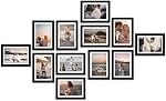 Picture Frames for 10 Photos with Mat, Multi Gallery Picture Frames Set with Two 8x10, Four 5x7, Four 4x6, Hanging or Tabletop Display Home Wall Collage Decor