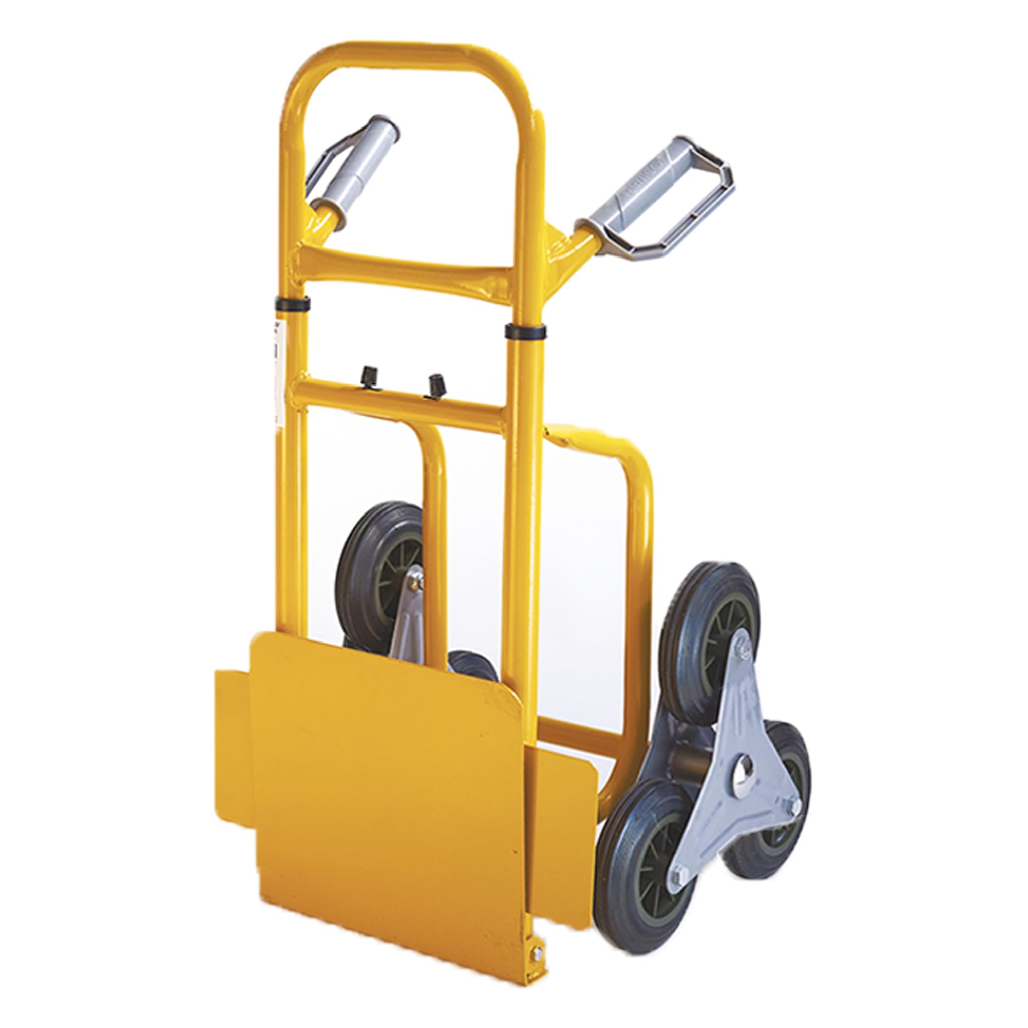 Carrello telescopico saliscale in acciaio 200 kg richiudibile con pedana ribaltabile