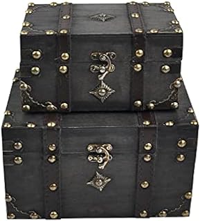 Trendy Boy 2 pcs/Set Vintage Handmade Storage Box - Vintage Wooden Storage Box (301-Combo2)