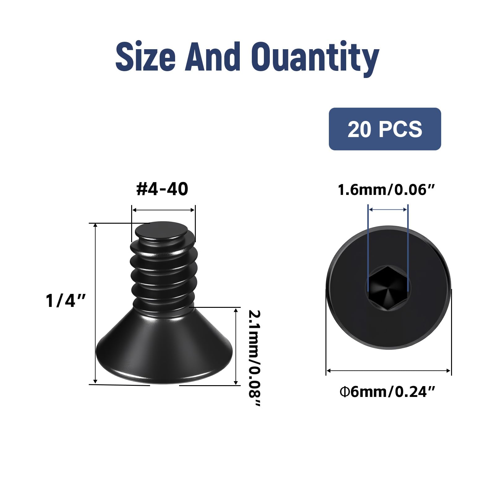 20 Socket Head Screws #4-40 Alloy Steel -2