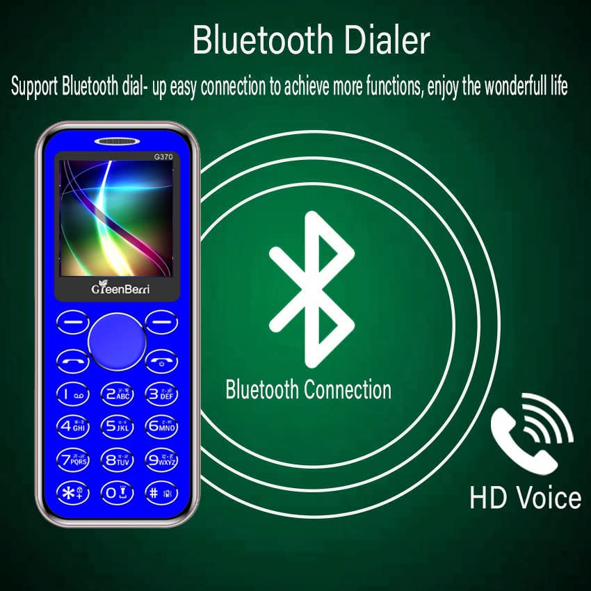 Image of GREENBERRI G370 Keypad Dual Sim Mobile with Slim and Stylish Design, Auto Call Recording, Wireless FM, Bluetooth dialer, King Voice, Vibration
