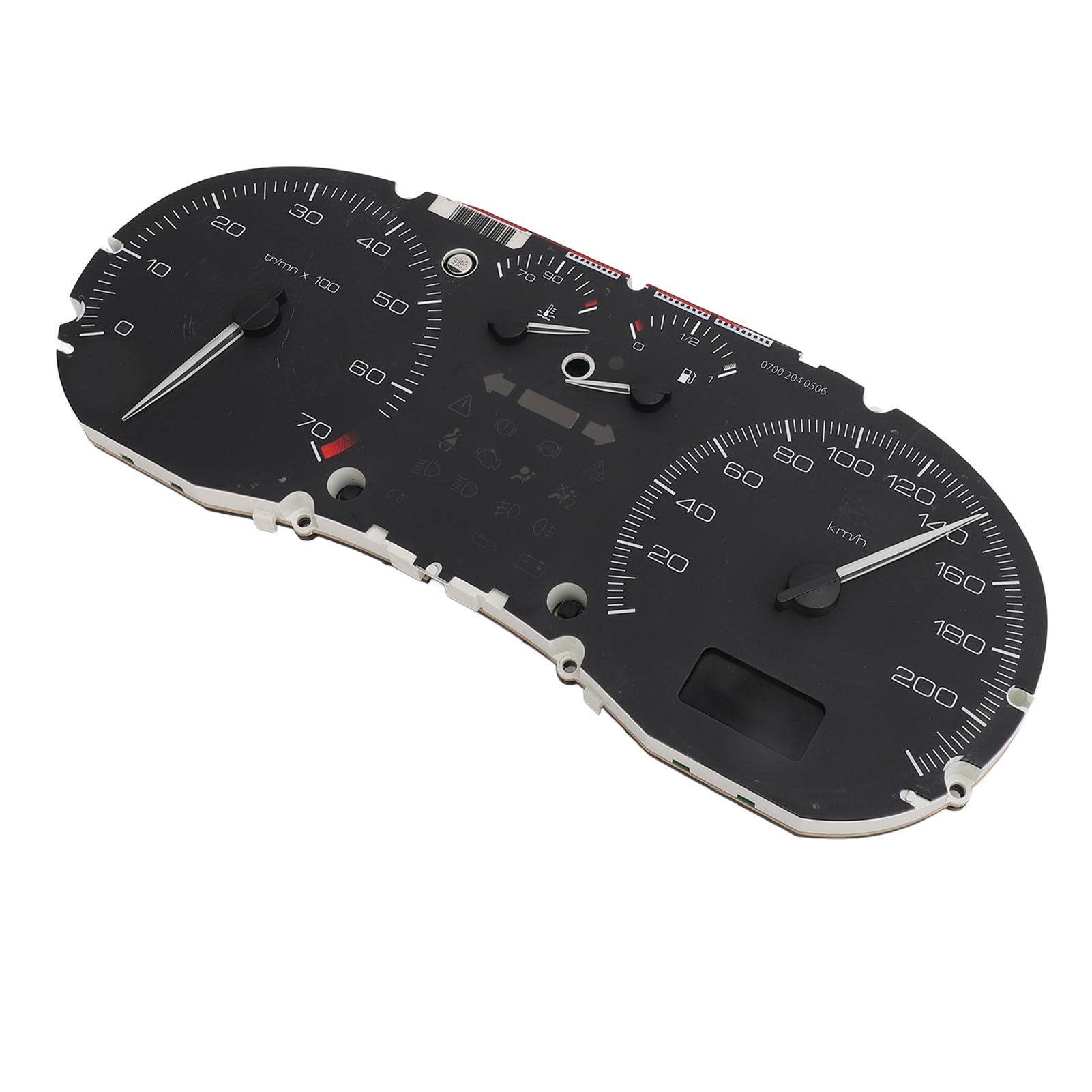 Jauge d'instrument Combinée Manuelle Noire de Haute Précision pour Voiture 307, Tachymètre de Compteur de Carburant de Température ABS, Kit de Remplacement, Compatible avec la