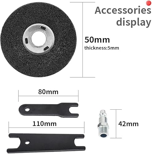 Miniatura 5 de SI FANG Mini amoladora angular neumática de 2 pulgadas, herramienta de corte, mini amoladoras de rueda y muelas abrasivas de 2 pulgadas