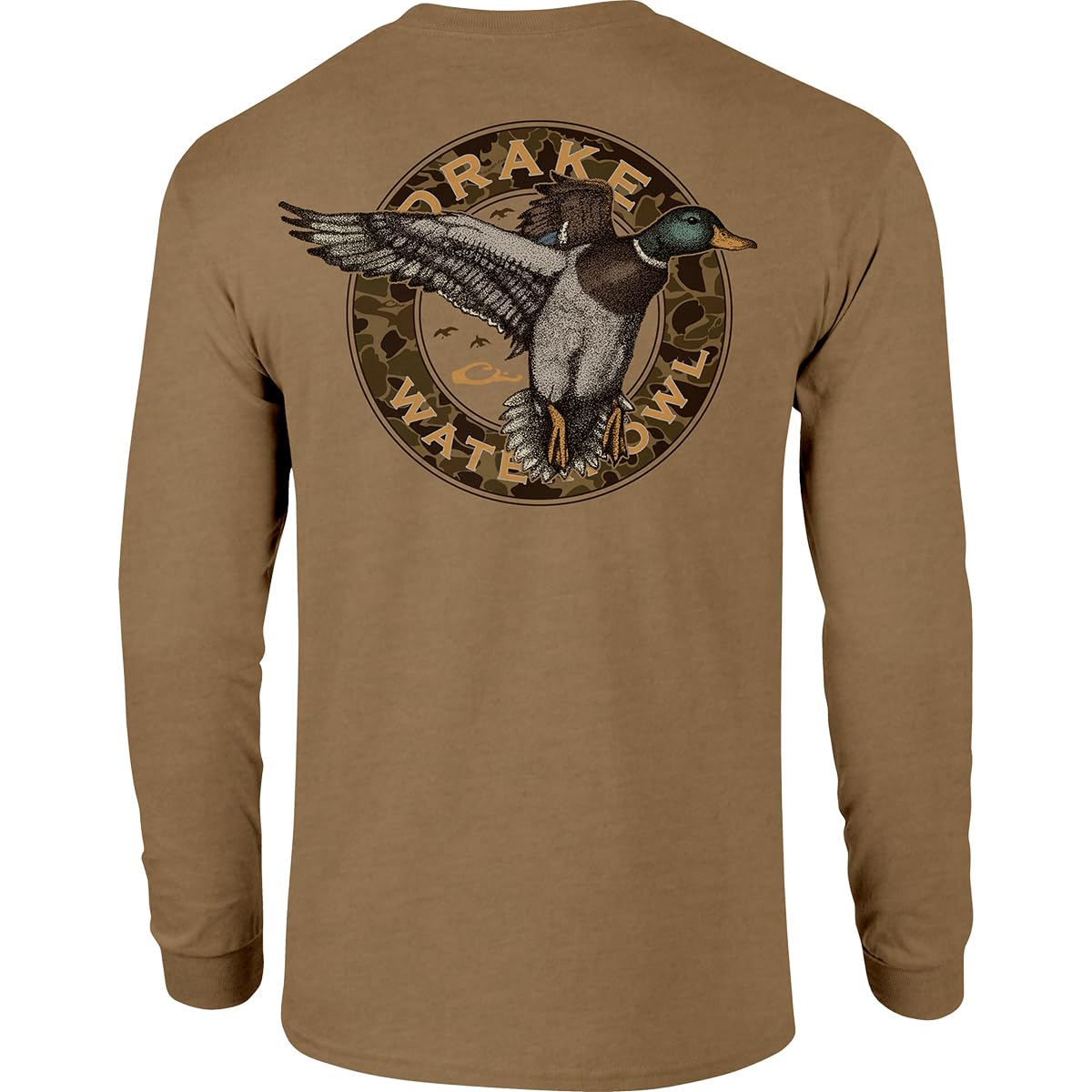 Drake WaterfowlDrake Old School Camo Circle Mallard Long Sleeve T-Shirt