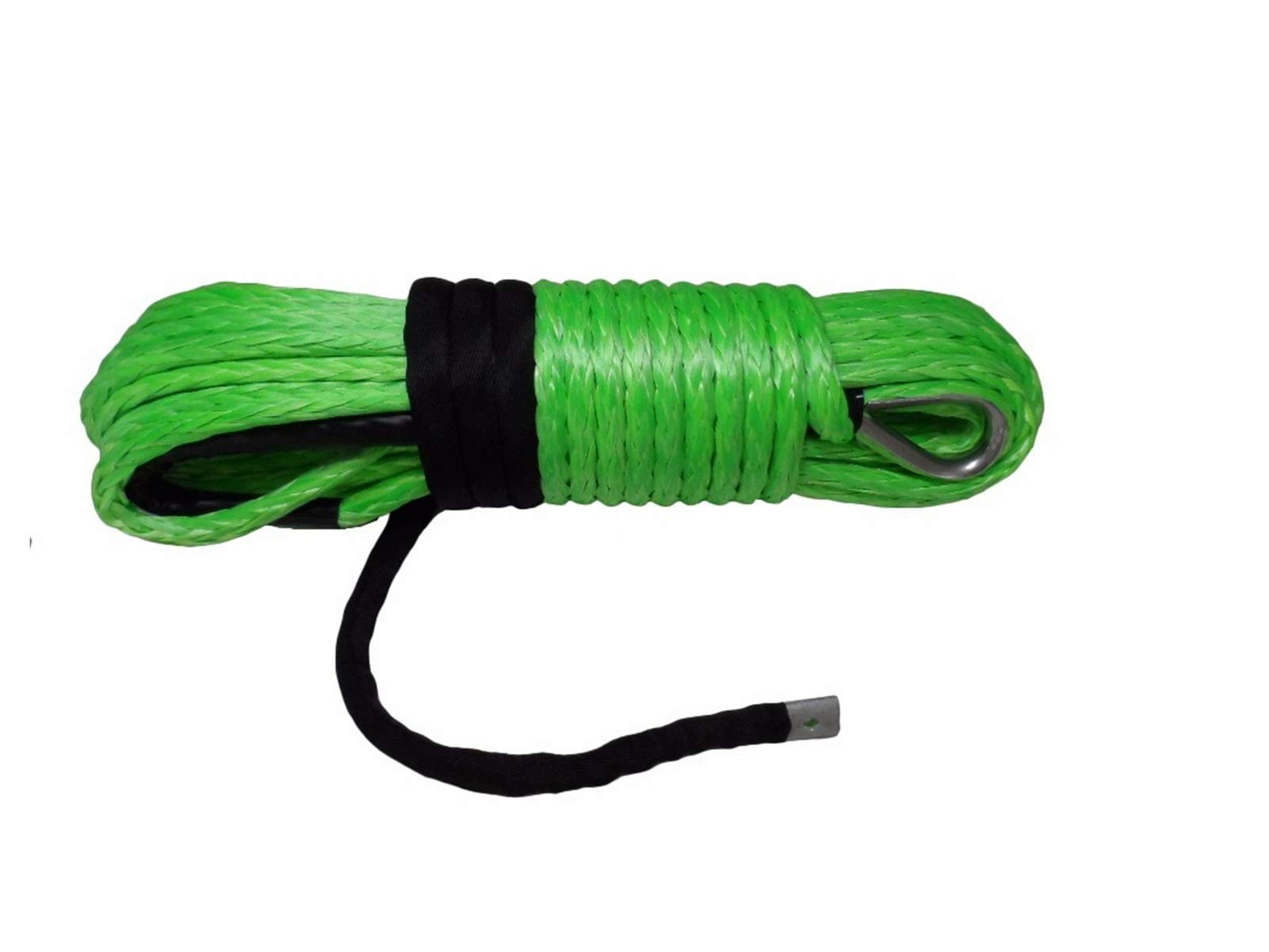 Winch Rope, 10mm*30m ATV Winch Line,Synthetic Rope,3/8 X 100 Cable,Boat(Groen)