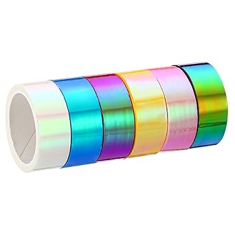 Holographic Washi Tape 0.59" X 10.93 Yards - Blue Self-Adhesive Craft Tape For DIY Decor