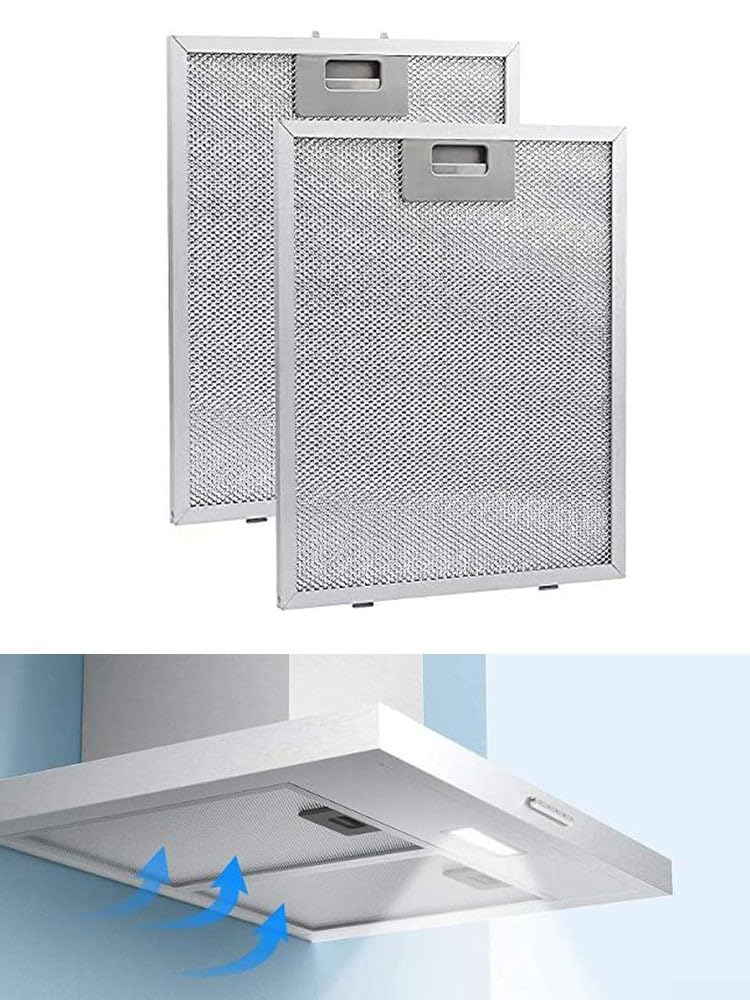 Dunstabzugshauben-Filter, 320 mm x 260 mm, Metallgitter, geeignet für viele führende Marken von Dunstabzugshauben/Dunstabzugshaubenventilatoren