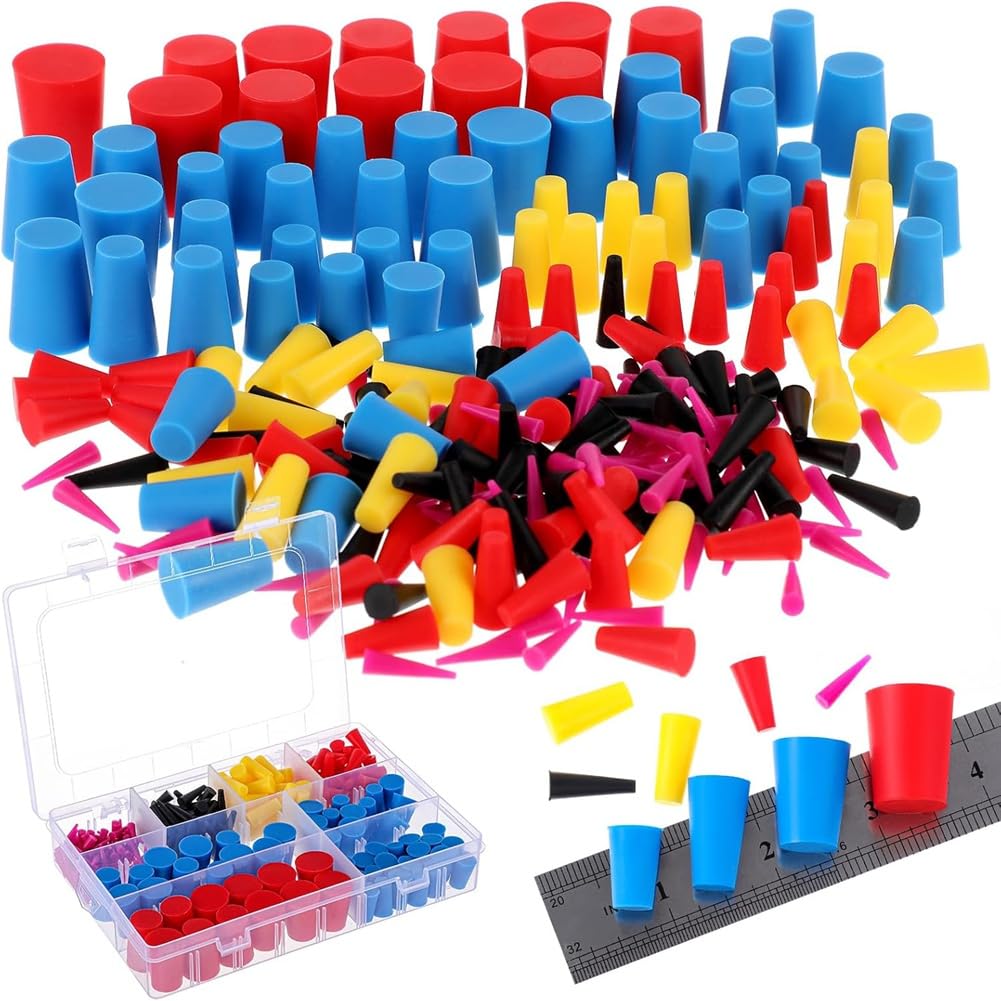 250 Pezzi 8 Misure Kit di Tappi Conici In Silicone Kit di Verniciatura A Polvere Tappo di Scarico del Condizionatore D'Aria per Verniciatura A Polvere