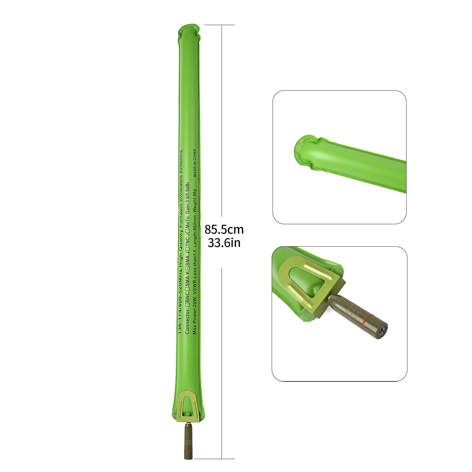 Antenna Walkie Talkie VHF/UHF SMA-M – 144/430 MHz, Pieghevole, Compatibile Con Baofeng, YAESU, TYT, Wouxun E Altri - 3