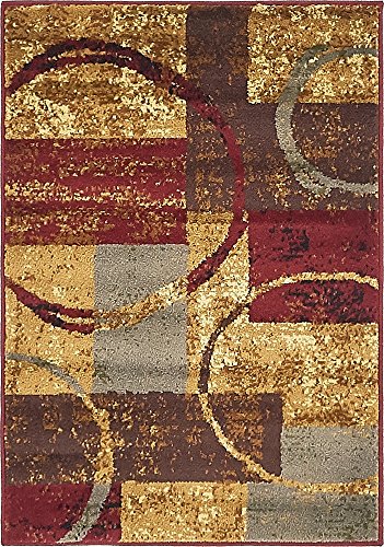 Unique Loom Barista Collection Area Rug - Kouillou (2' 2" X 3' 1" Rectangle, Multi/ Brown) #TOP1