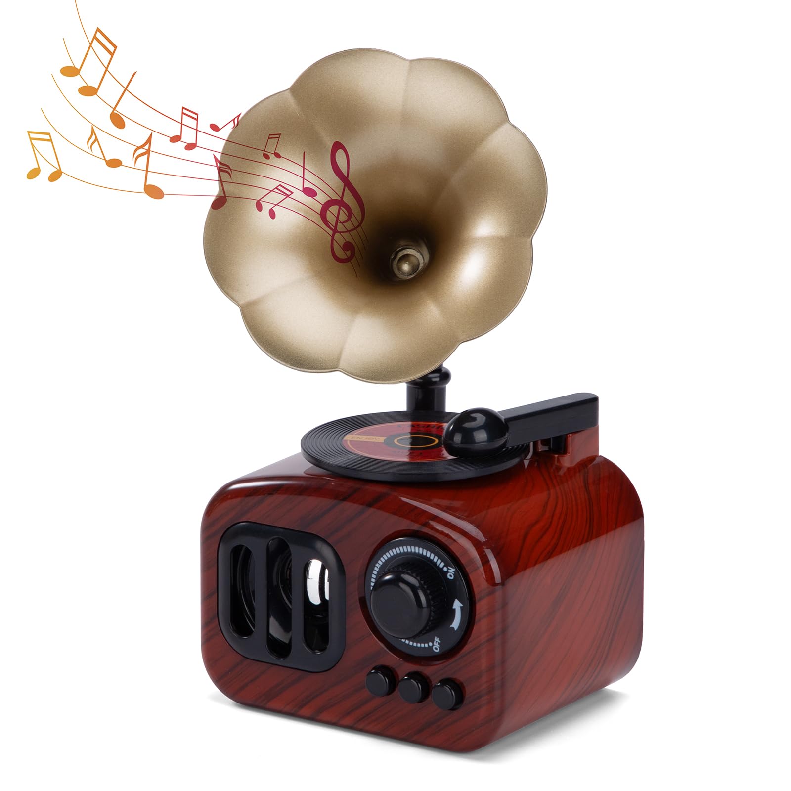 Caja De Música con Forma De Gramófono Retro Regalos Originales para Mama Niñas Artesanía De Decoración del Hogar Melodía para Alice
