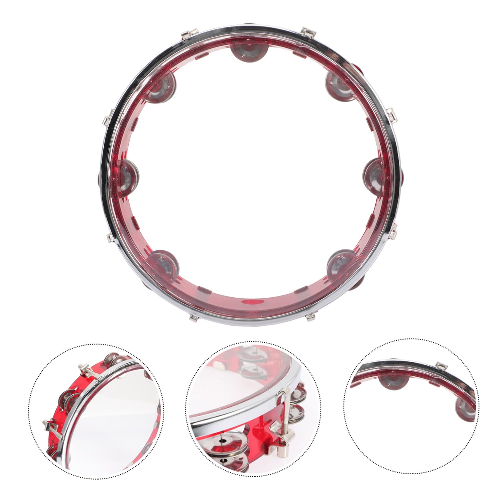 BESPORTBLE Tamburello Mano Leggero Campanello Strumenti Percussione Per Ragazzo Ragazza e Adulti Suono Brillante Per Concerti e Feste